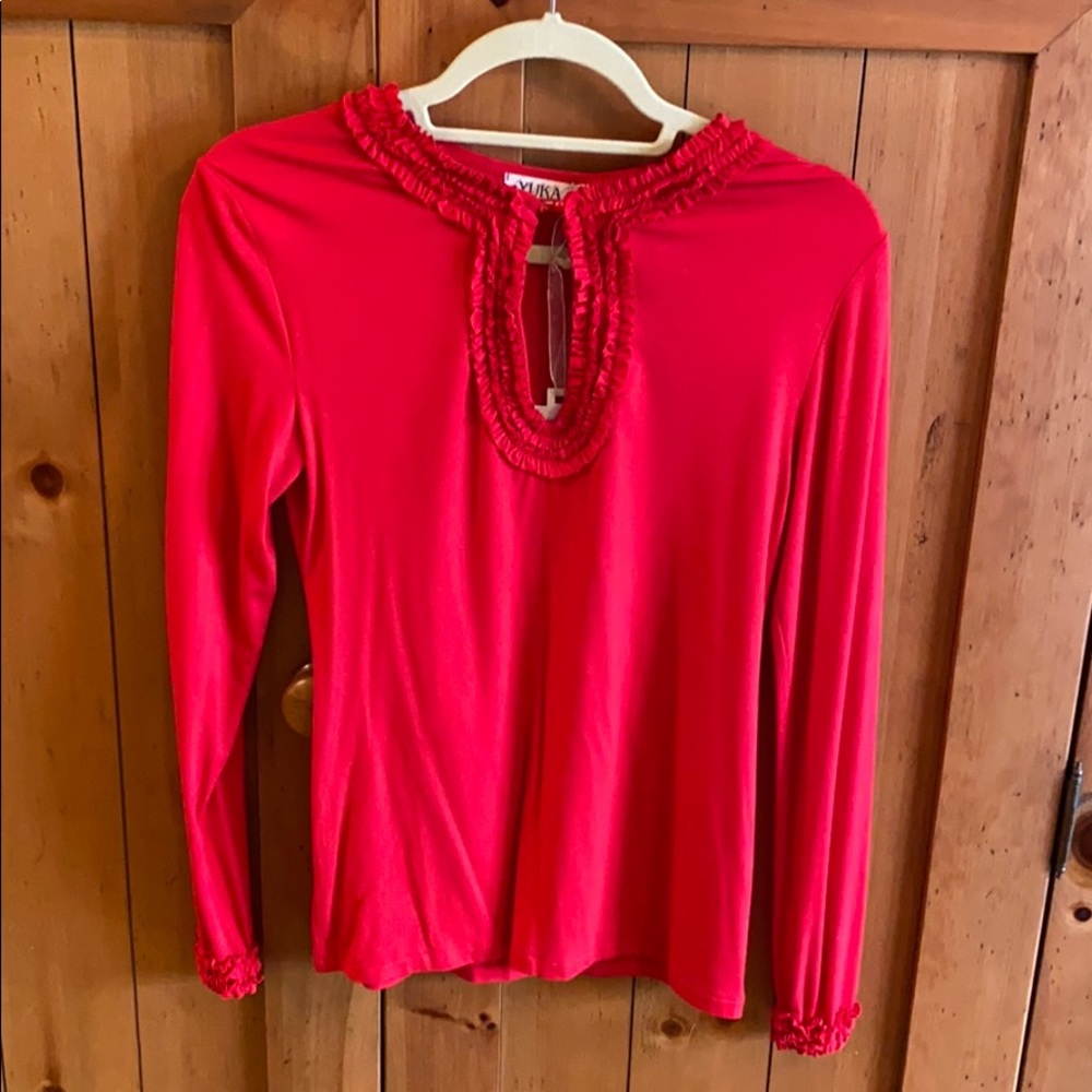 Holiday Red Blouse YUKA !! Bran New !
